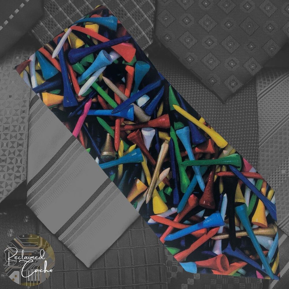 Multicolor Golf Tees Tie